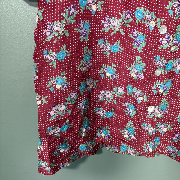 O'Kief & O'Kief Collection 100% Silk Vintage 1980s Button Up Shirt - Size Medium - Picture 3 of 5